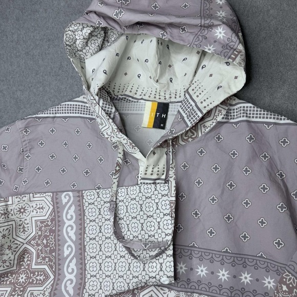 KITH Adler Poplin Hoodie Color‎ Blocked Paisley Print Size Medium Streetwear - Picture 1 of 14